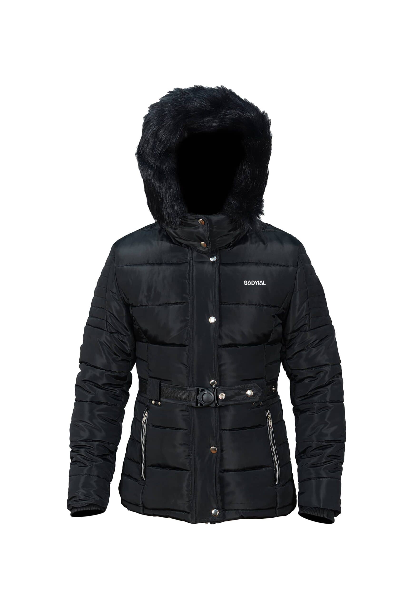 Black-Young-Lady-Women-Puffer-Jackert-Front-scaled